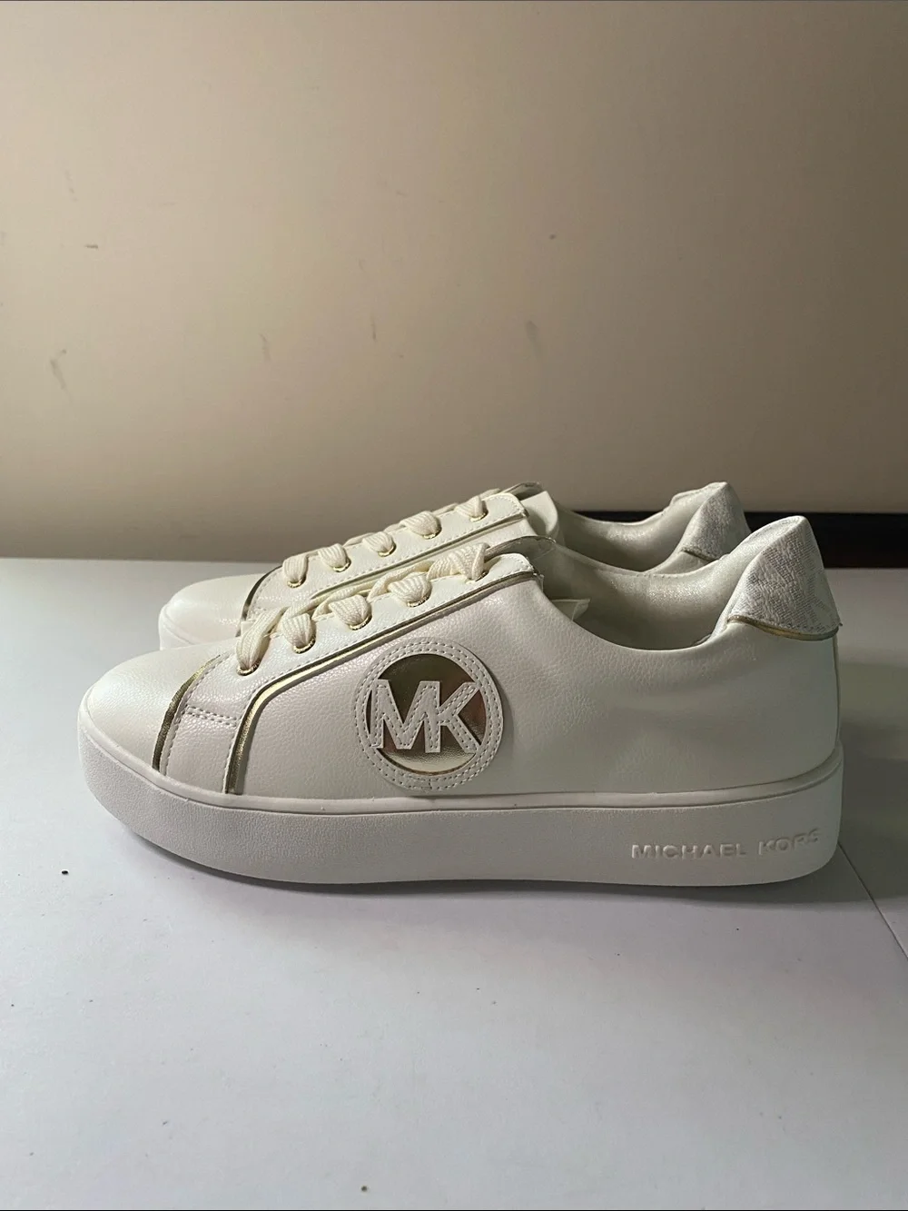 Michael Kors Jordana Poppy Sneakers with Gold Accents